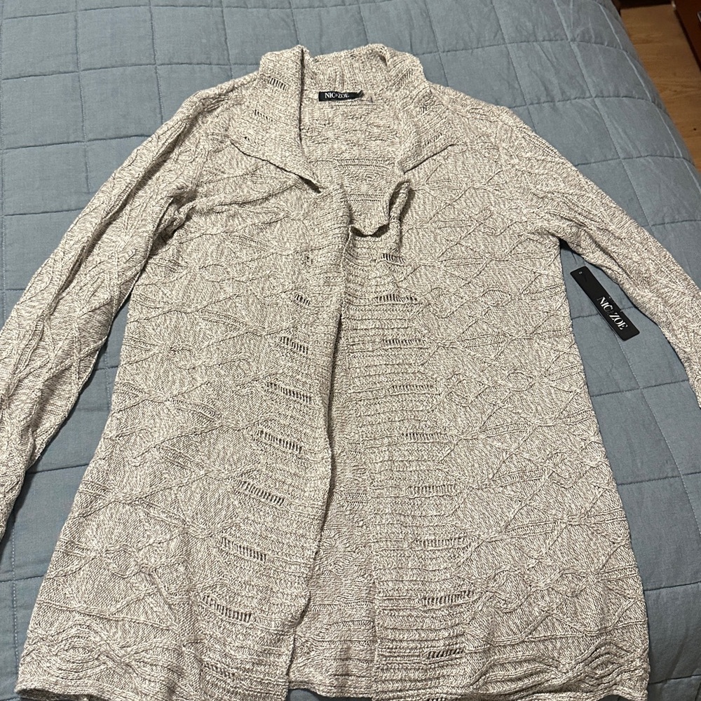 NIC+ZOE Cream Cardigan Sweater